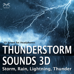 Thunderstorm sounds 3D in the city: thunderstorm, rain, lightning, thunder