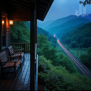 Southern Night: Train Passing, Rain, and Crickets (Loopable No Fade)