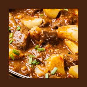 Eating Slow Cooked Beef Stew