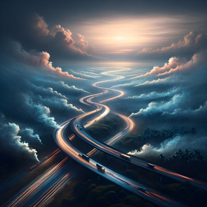 Midnight Tires & Neon Skies