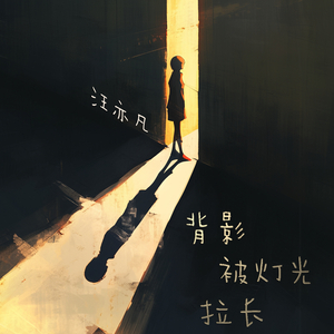 背影被灯光拉长 (夜晚版)