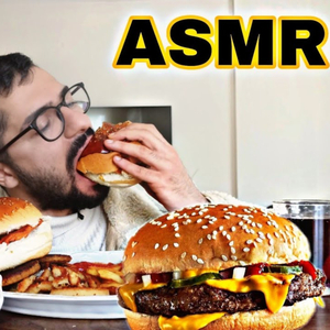 ASMR Double Gurme Burger, Köfte, Soğan Halkası Mukbang, Pt.1 (Eating Sounds)