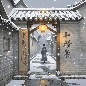 落雪满旧巷