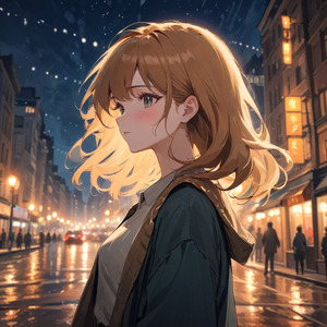 街の灯りが滲む 金曜の夜