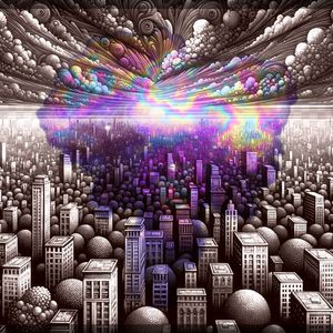 Peaches in the Summer Sky