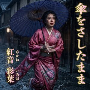 傘をさしたまま