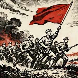 战旗红过台儿庄