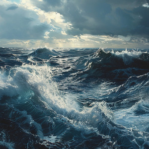 Serenidad En La Meditación Con Flujo En El Océano