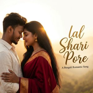 লাল শাড়ি পরে