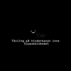 Tävling på hinderbanan inne Djupadalsbadet