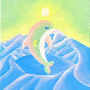 海豚跃出海面呼吸的声音