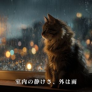 室内の静けさ、外は雨