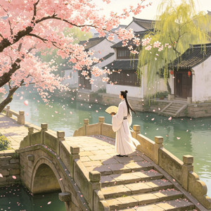 提笔写落花