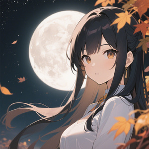 月夕江皱秋波