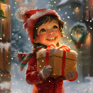 Ein kleiner weißer Schneemann