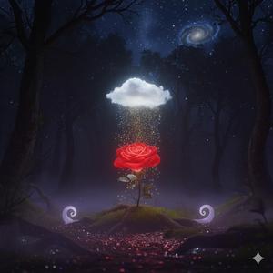 Flowers blooming under the raindrops