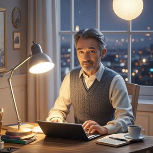 台灯下的曙光-红润