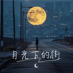 月光下的街