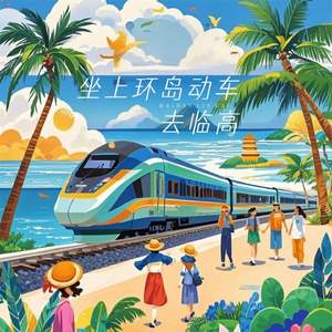 坐上环岛动车去临高