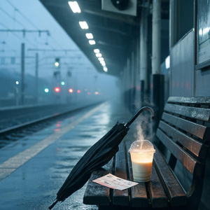 雨夜车站