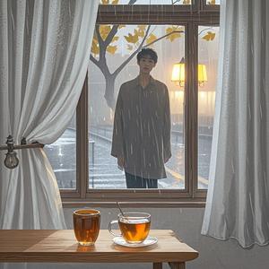 雨夜窗灯