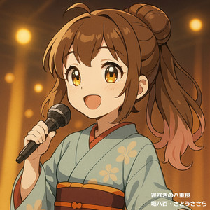 遅咲きの八重桜