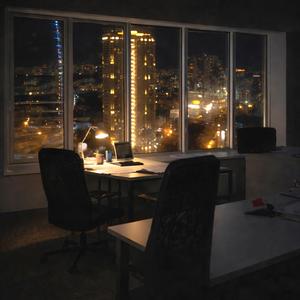 불 꺼진 사무실