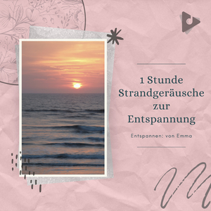 Sommerstrand Sonnenuntergang mit sanftem Klavier