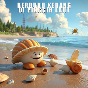 Berburu Kerang Di Pinggir Laut