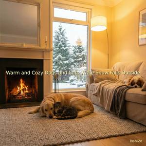 Warm and Cozy Dogs and Cats While Snow Falls Outside