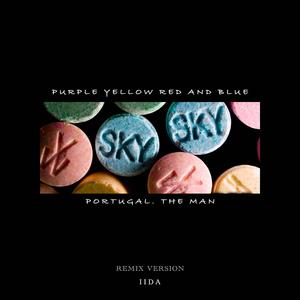 Purple Yellow Red and Blue