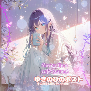 ゆきのひのポスト 冬の路地と猫と赤い手紙箱