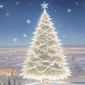 天使の羽根、雪の舞い