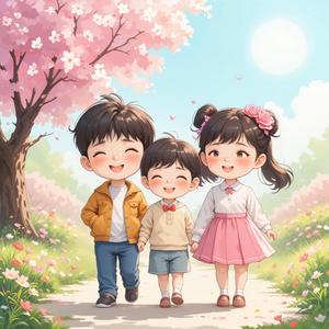 유치원 가는 봄길