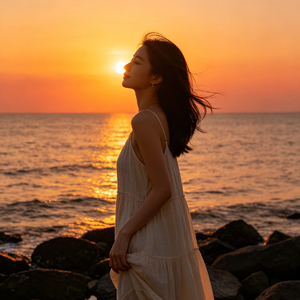 夕阳余晖里的你