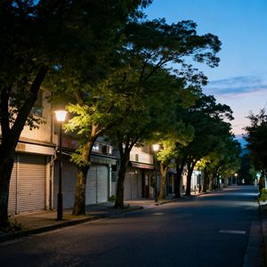 安静的夏日街道