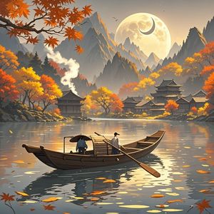 一叶小舟江上远_一和居士