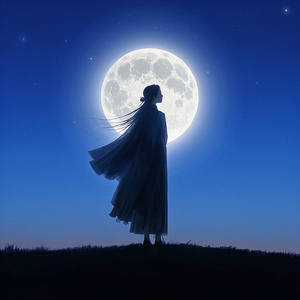 月の下でひとり彷徨う