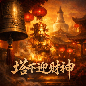 塔下迎财神