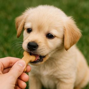 간식 먹는 강아지1