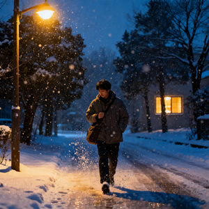 雪夜归途