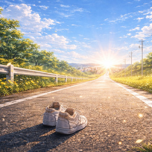 履き潰したスニーカーの底