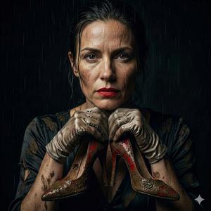 ZAPATOS DE TACON EN EL BARRO