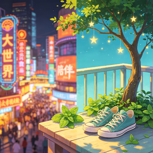 露台晚风