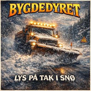 Lys på tak i snø