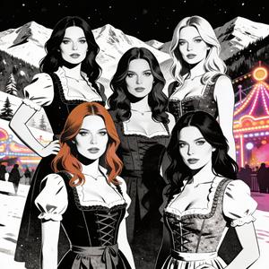 Fünf Mädels in Tirol