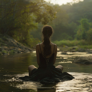 Nota Melódica Del Flujo Del Arroyo