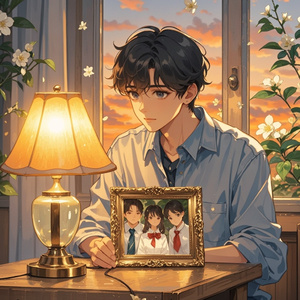 旧照片里的黄昏