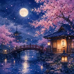 月夜の桜