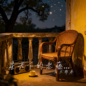 星光下的老藤椅